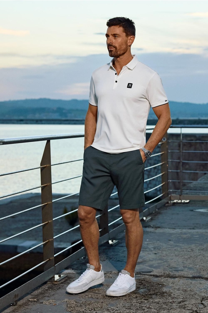 POLO VAN PIQUE MET STRETCH VPSS2504850 7004 CLOUD DANCER